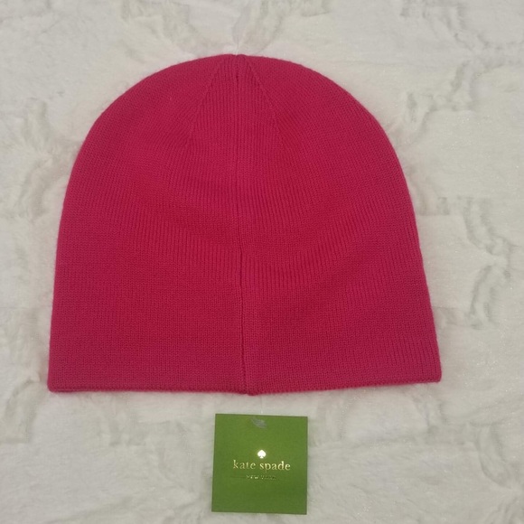 Kate Spade ♠️ Pink Beanie NWT - Picture 5 of 6